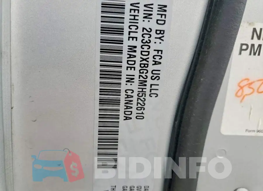 2C3CDXBG2MH522610 Photo# 12