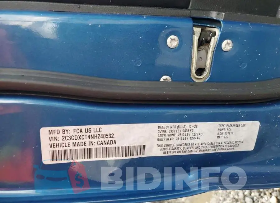 2C3CDXCT4NH240532 Photo# 12