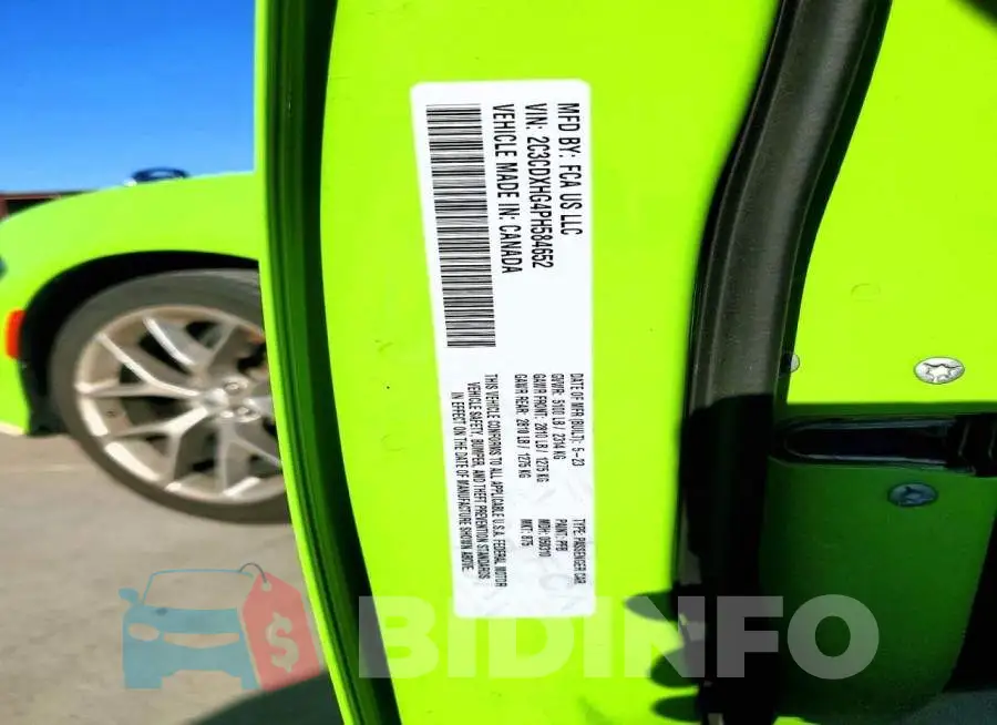 2C3CDXHG4PH584652 Photo# 13