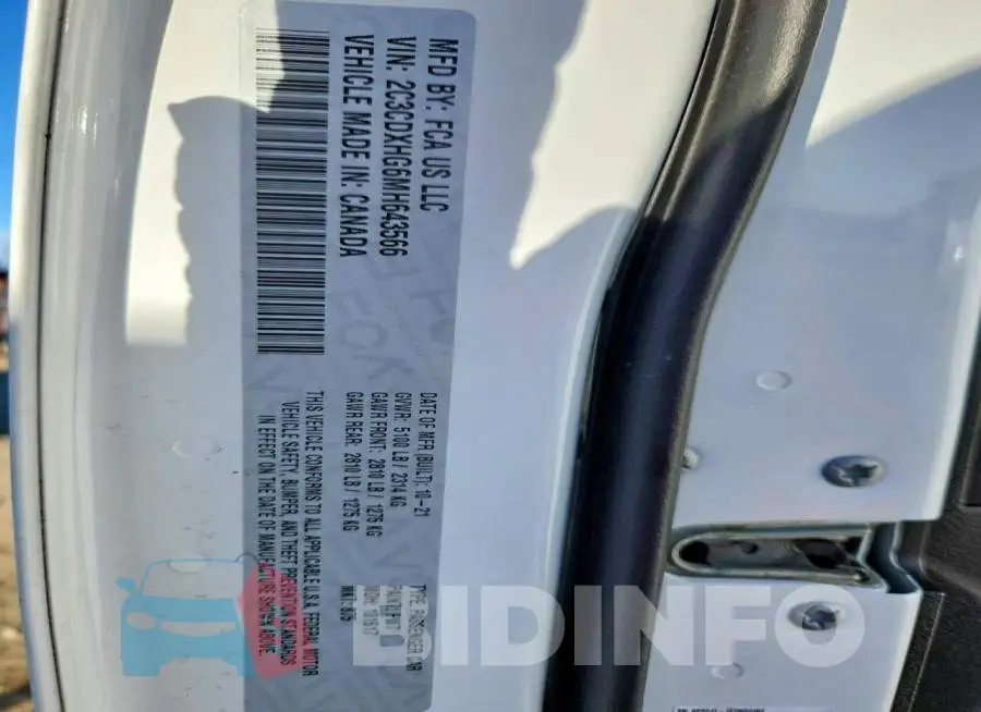 2C3CDXHG6MH643566 Photo# 12