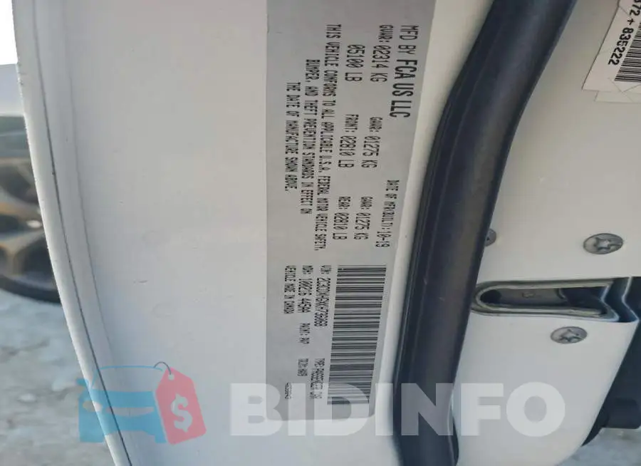 2C3CDXHGXKH736068 Photo# 12