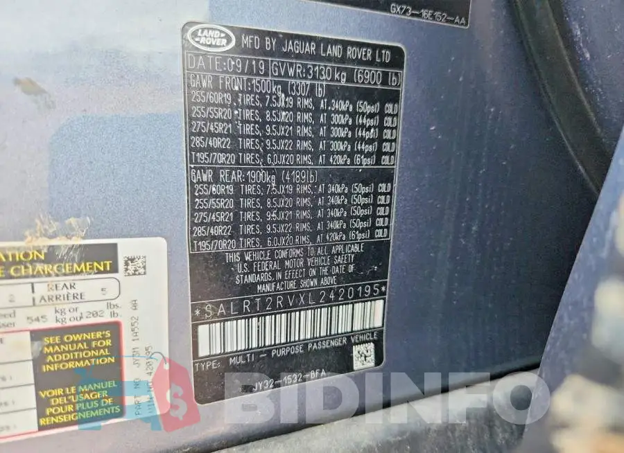 SALRT2RVXL2420195 Photo# 13