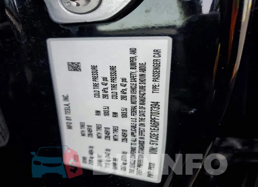 5YJ3E1EA6PF707394 Photo# 13
