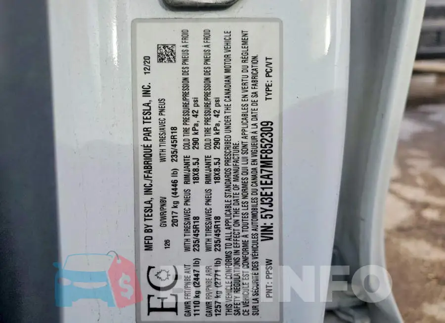 5YJ3E1EA7MF852309 Photo# 13