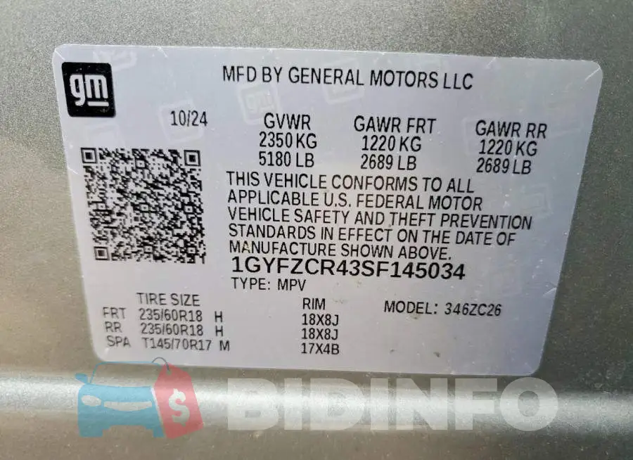 1GYFZCR43SF145034 Photo# 13