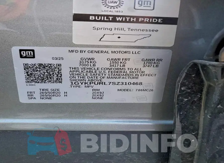 1GYKPURL7SZ310468 Photo# 13