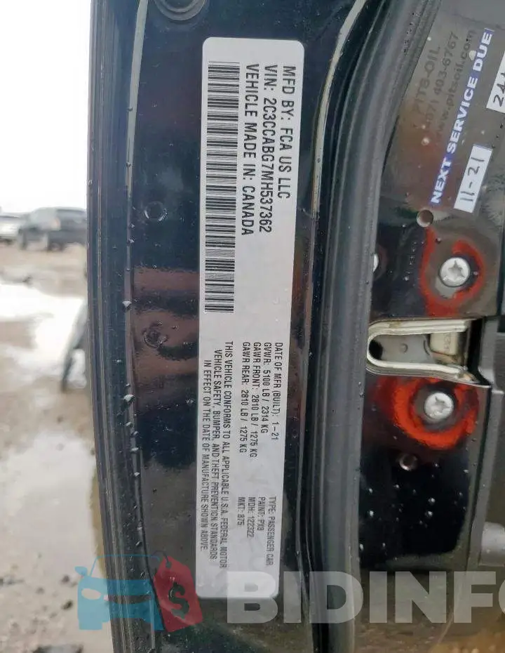 2C3CCABG7MH537362 Photo# 12