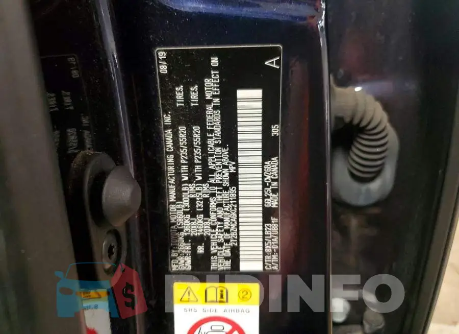 2T2BZMCA6KC211895 Photo# 14
