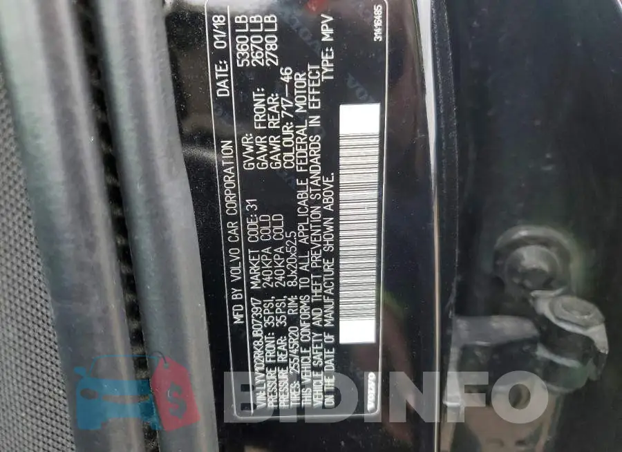 LYV102RK8JB073917 Photo# 13