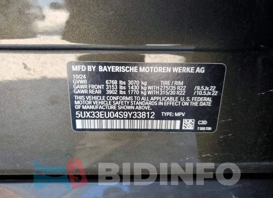 5UX33EU04S9Y33812 Photo# 13