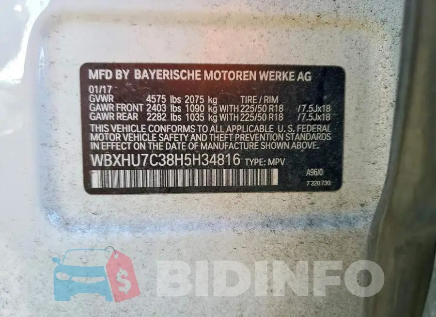 WBXHU7C38H5H34816 Photo# 12