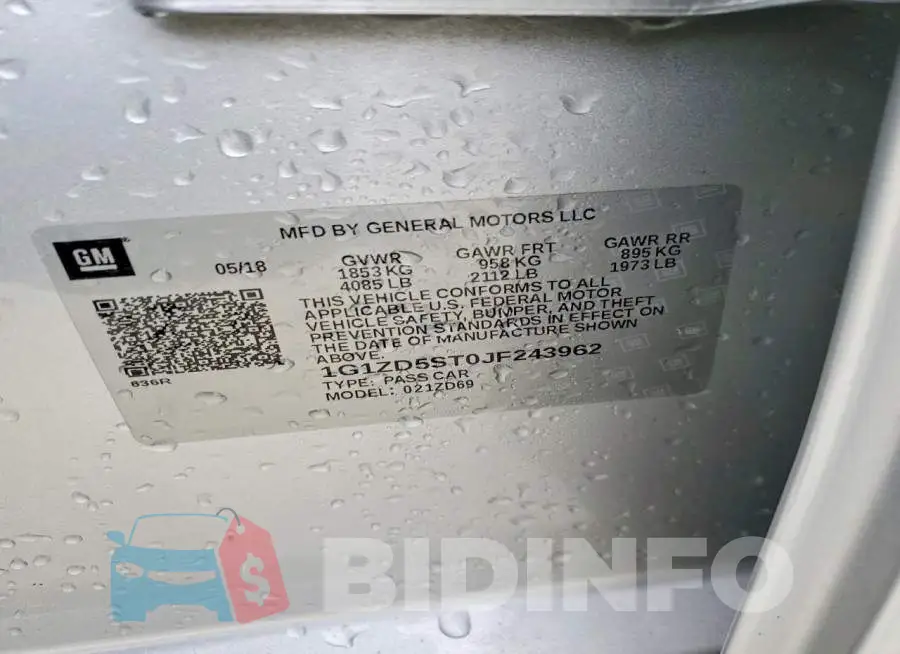 1G1ZD5ST0JF243962 Photo# 12