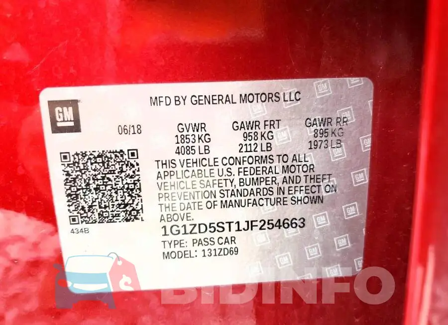 1G1ZD5ST1JF254663 Photo# 12