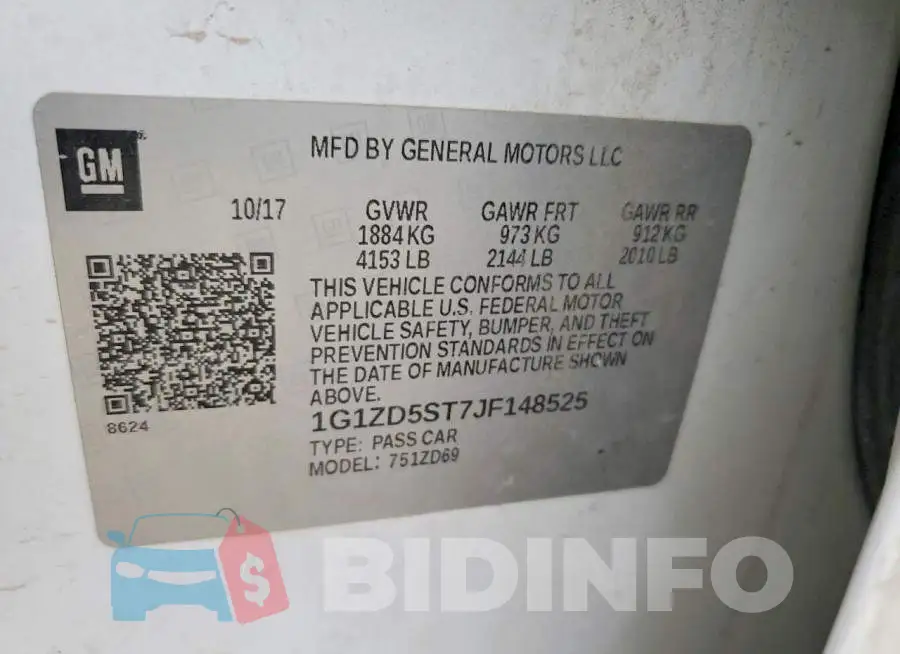 1G1ZD5ST7JF148525 Photo# 12