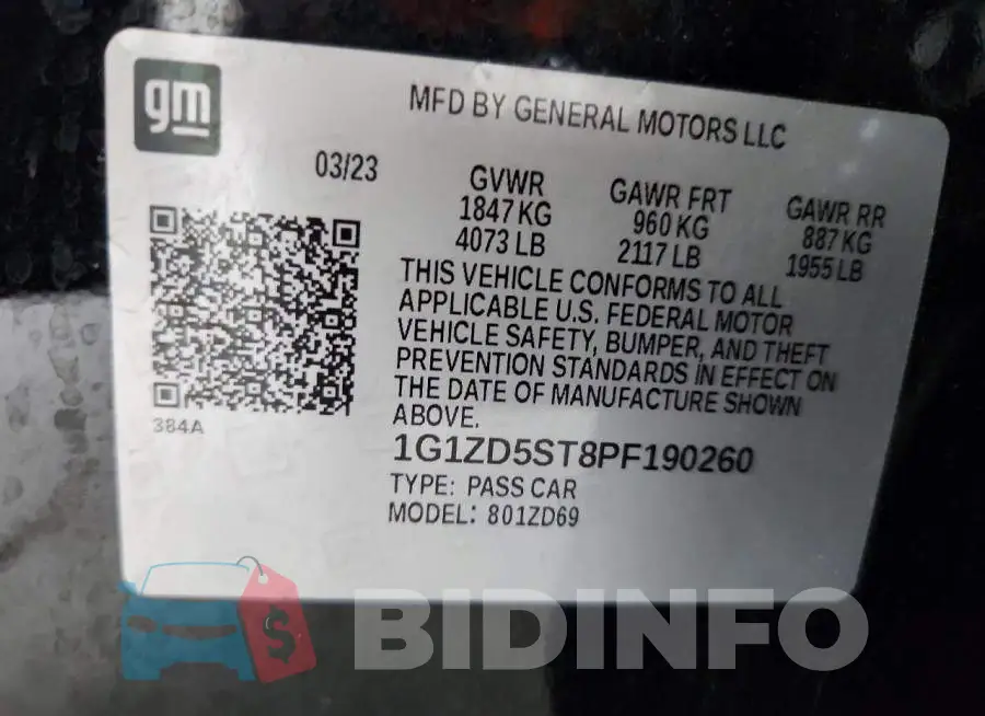 1G1ZD5ST8PF190260 Photo# 12