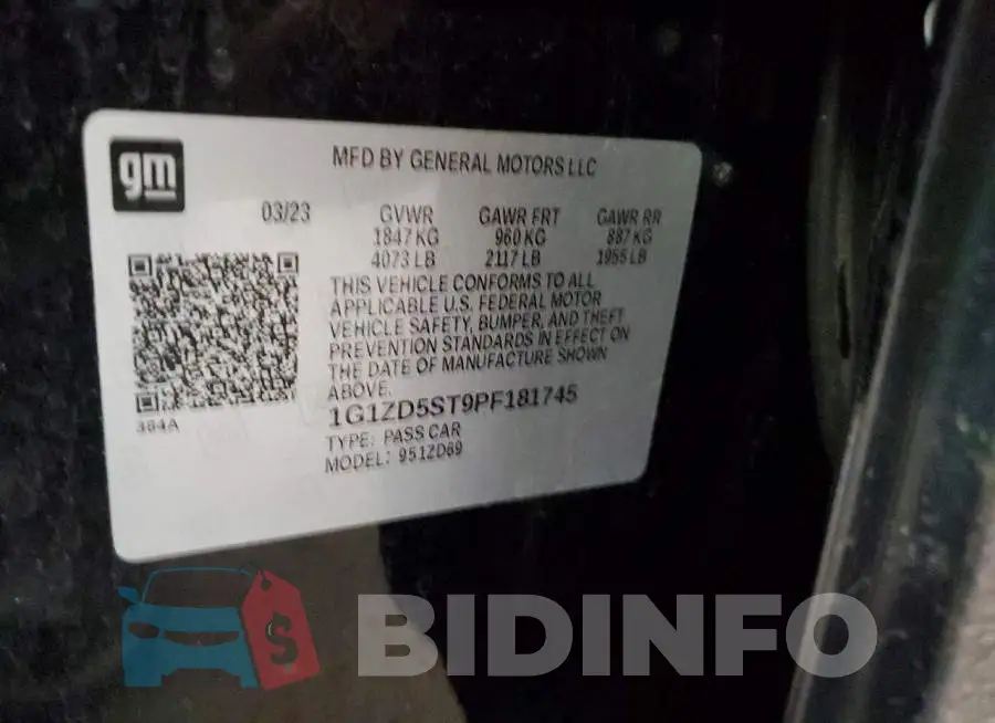 1G1ZD5ST9PF181745 Photo# 12
