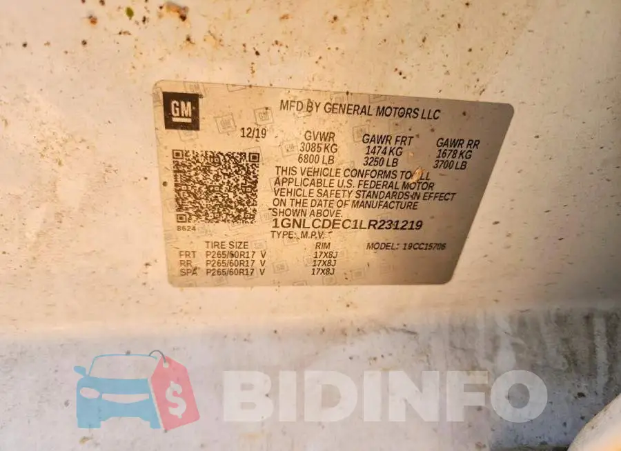 1GNLCDEC1LR231219 Photo# 14
