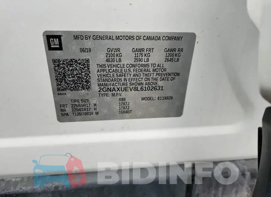 2GNAXUEV8L6102631 Photo# 13