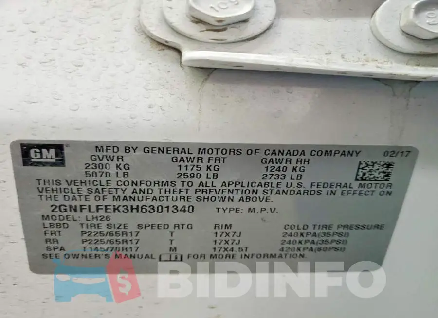 2GNFLFEK3H6301340 Photo# 14