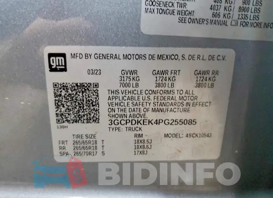 3GCPDKEK4PG255085 Photo# 12