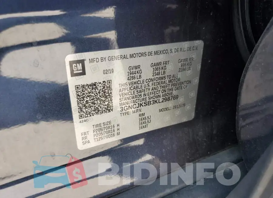 3GNCJKSB3KL298769 Photo# 14