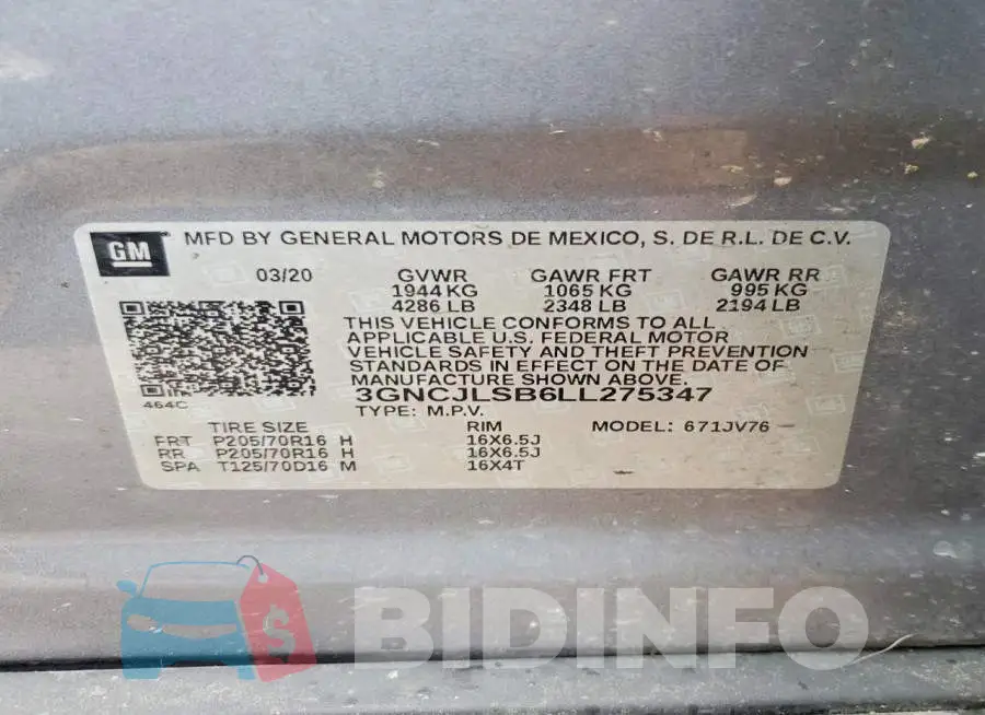 3GNCJLSB6LL275347 Photo# 14