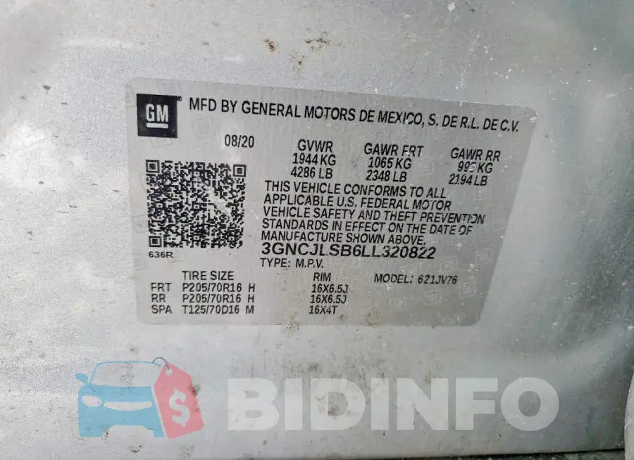 3GNCJLSB6LL320822 Photo# 12