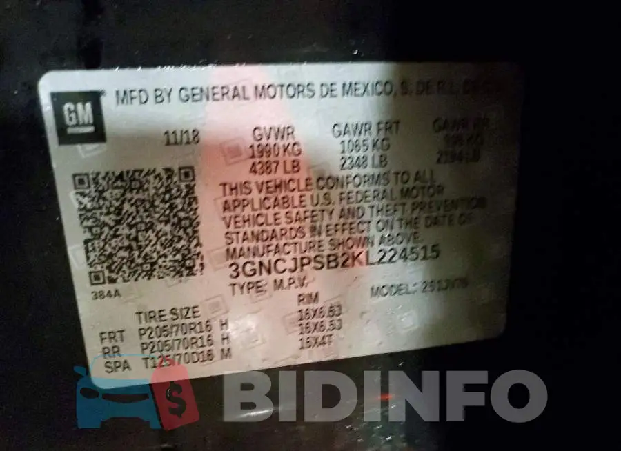 3GNCJPSB2KL224515 Photo# 13