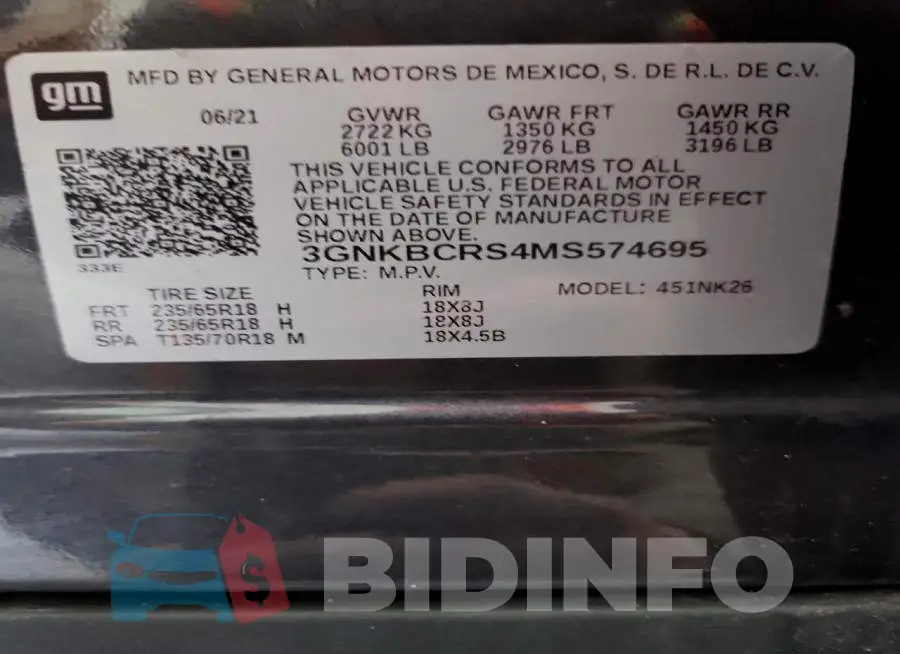 3GNKBCRS4MS574695 Photo# 12