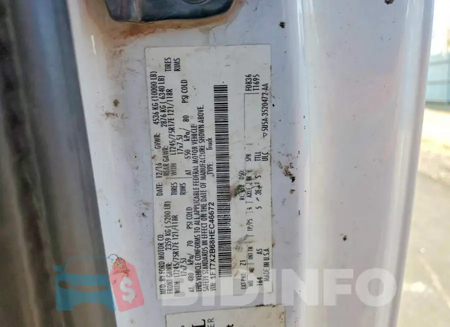 1FT7X2B68HEC46672 Photo# 12