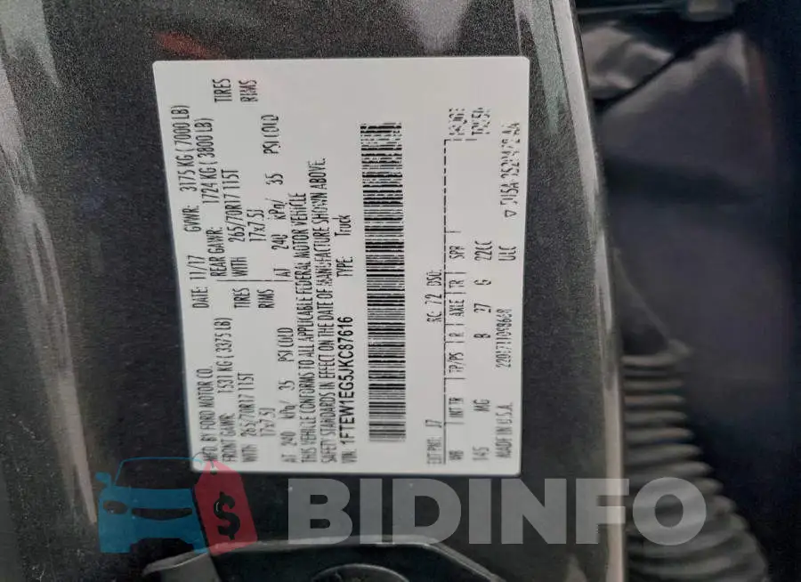 1FTEW1EG5JKC87616 Photo# 14