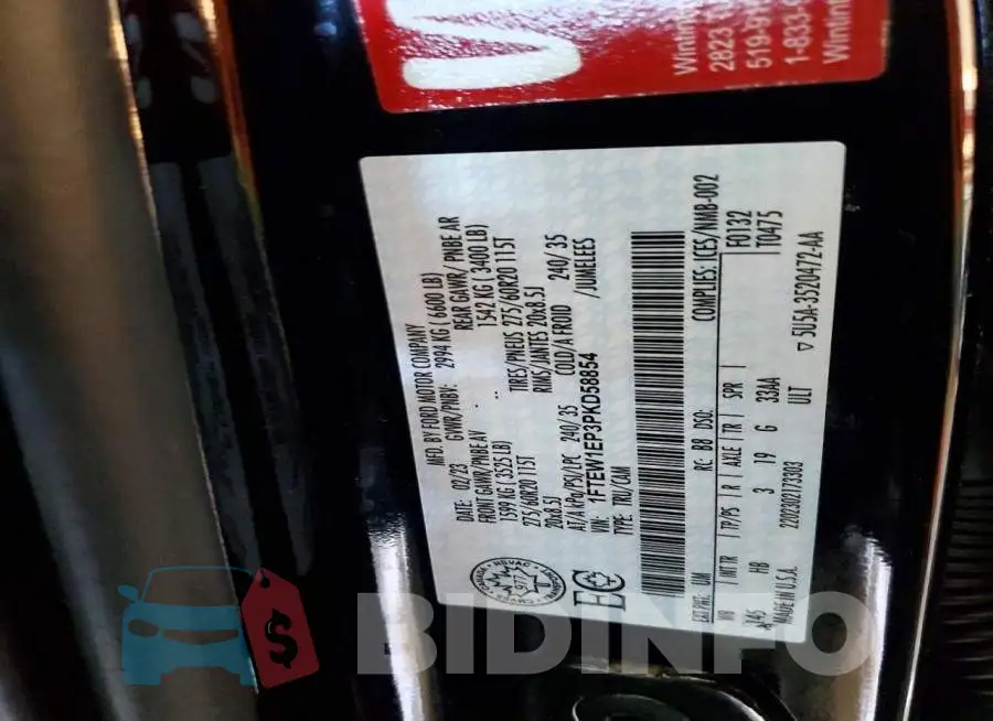 1FTEW1EP3PKD58854 Photo# 12