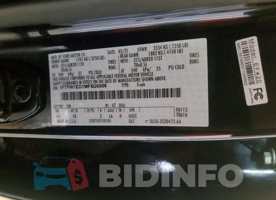 1FTFW1ED1MFB26008 Photo# 12