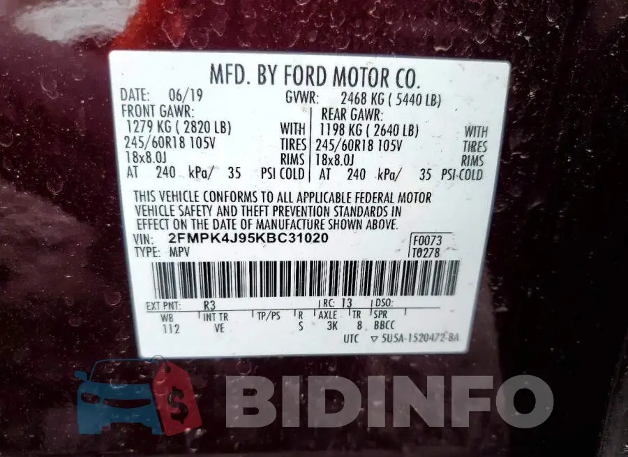 2FMPK4J95KBC31020 Photo# 13