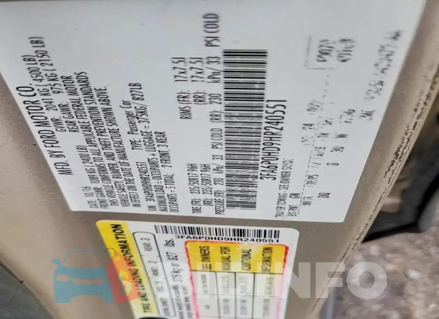 3FA6P0HD9HR240551 Photo# 12