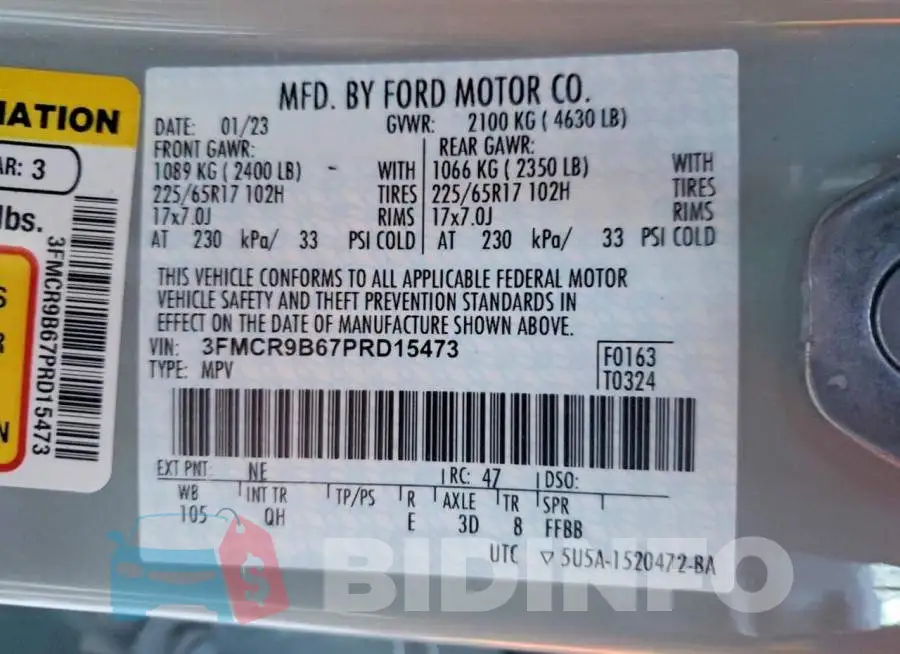 3FMCR9B67PRD15473 Photo# 13