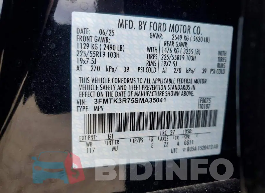 3FMTK3R75SMA35041 Photo# 13