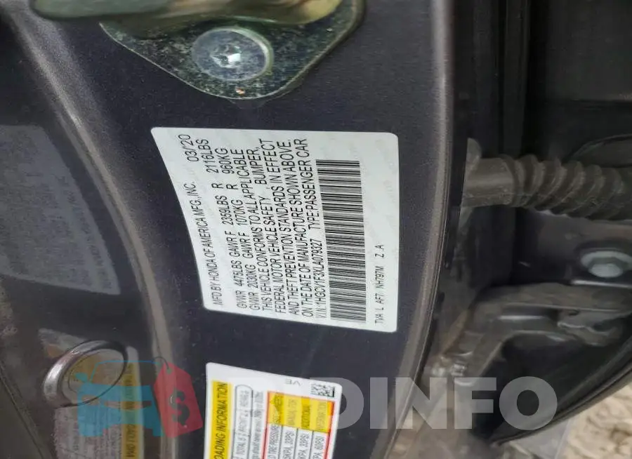 1HGCV1F3XLA079327 Photo# 12