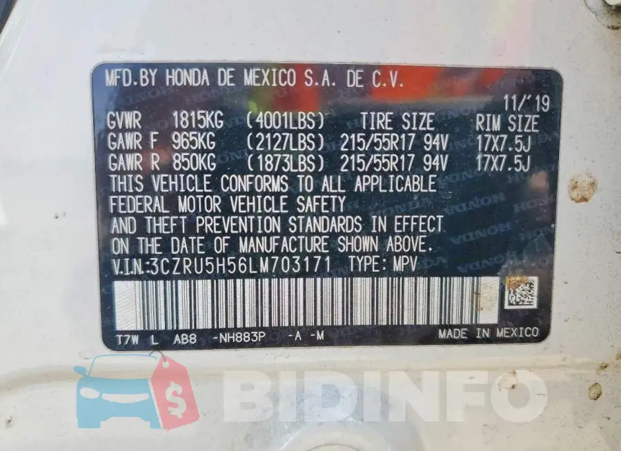 3CZRU5H56LM703171 Photo# 13
