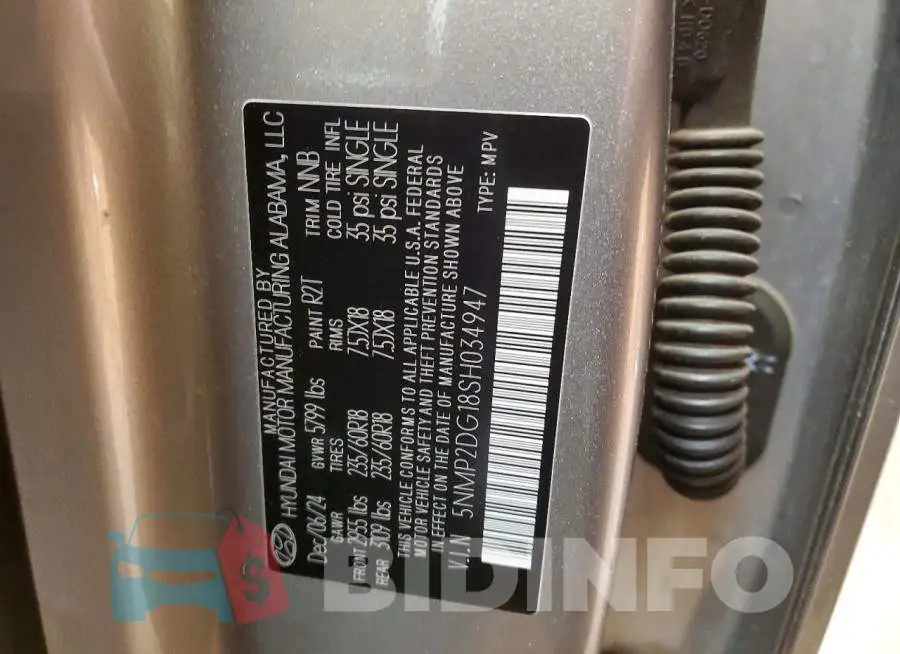 5NMP2DG18SH034947 Photo# 13