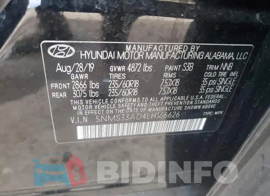 5NMS33AD4LH166626 Photo# 13