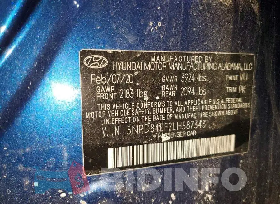 5NPD84LF2LH587343 Photo# 13