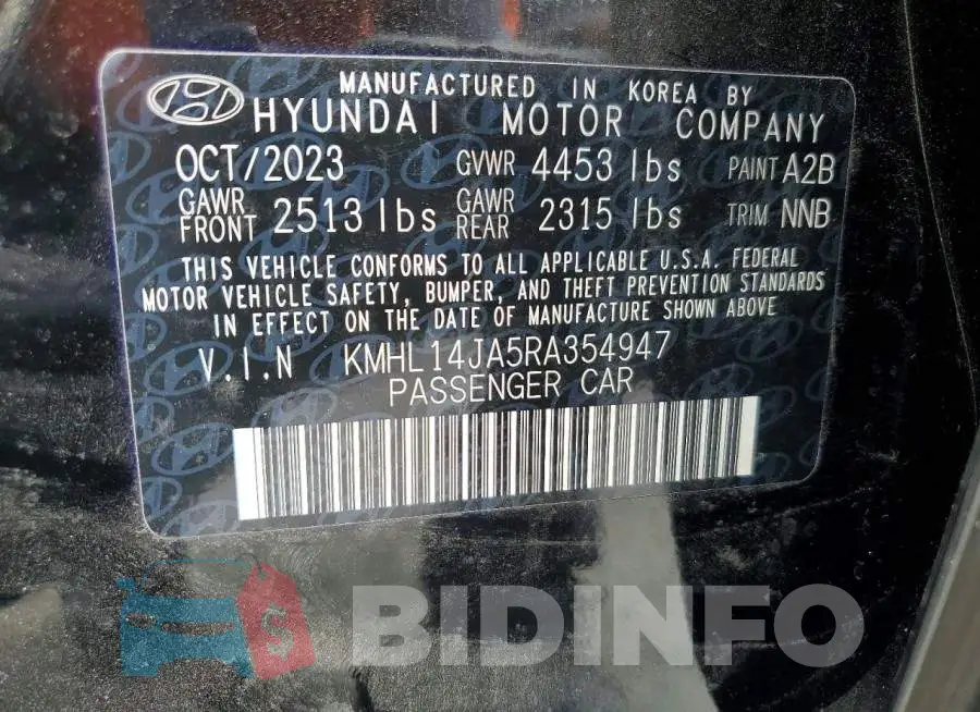 KMHL14JA5RA354947 Photo# 13