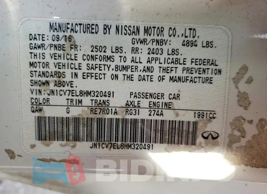 JN1CV7EL8HM320491 Photo# 12