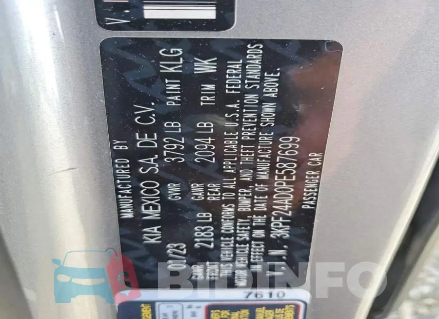 3KPF24AD0PE587699 Photo# 12