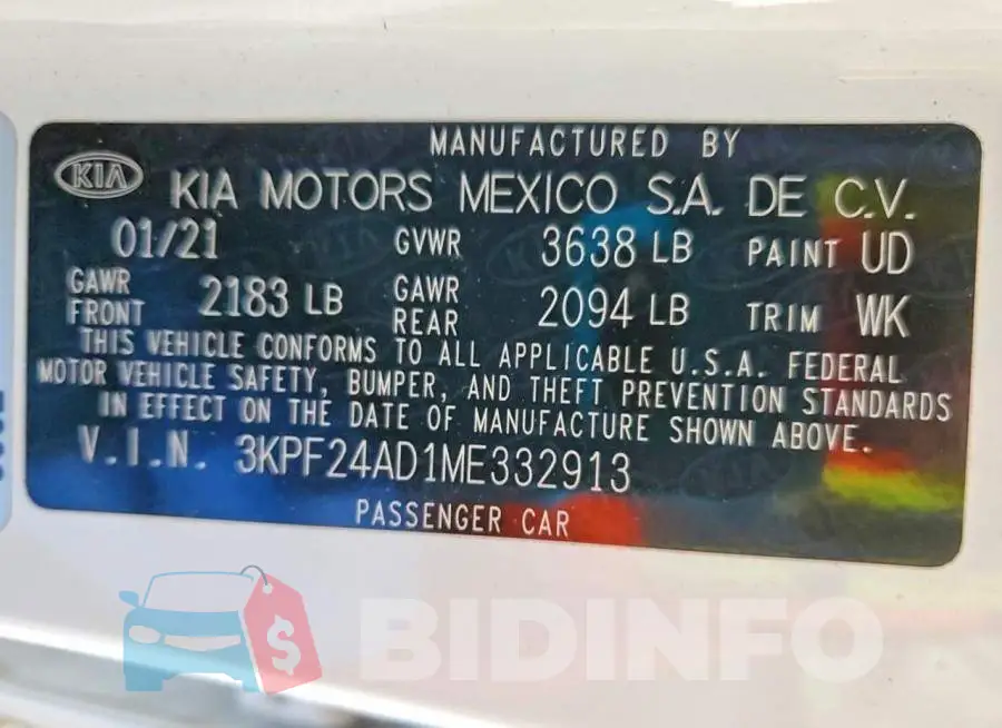 3KPF24AD1ME332913 Photo# 12