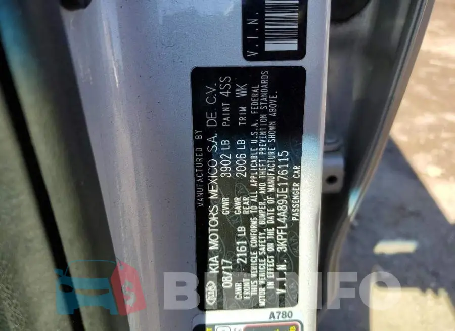 3KPFL4A89JE176115 Photo# 12