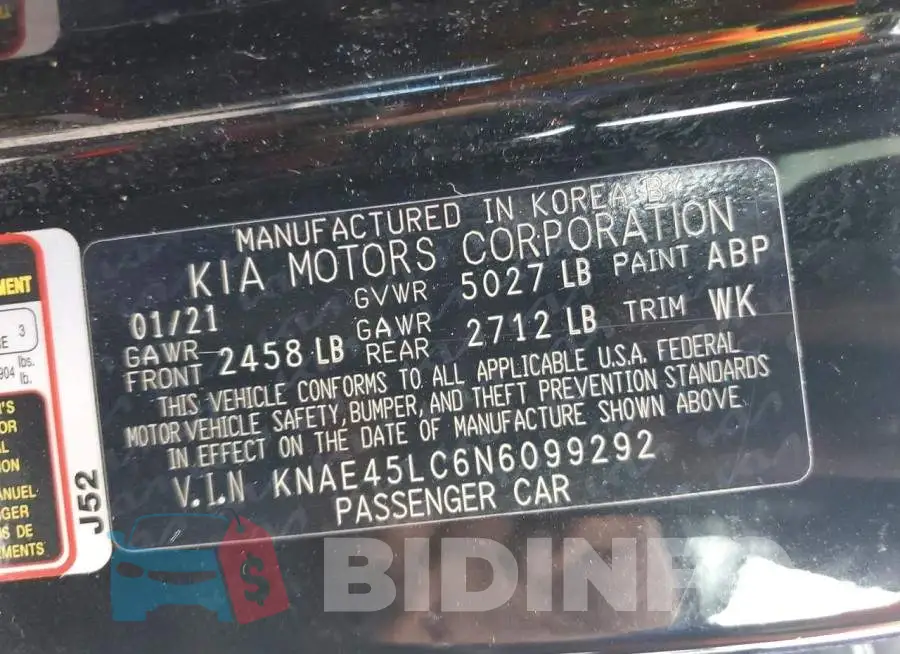 KNAE45LC6N6099292 Photo# 13