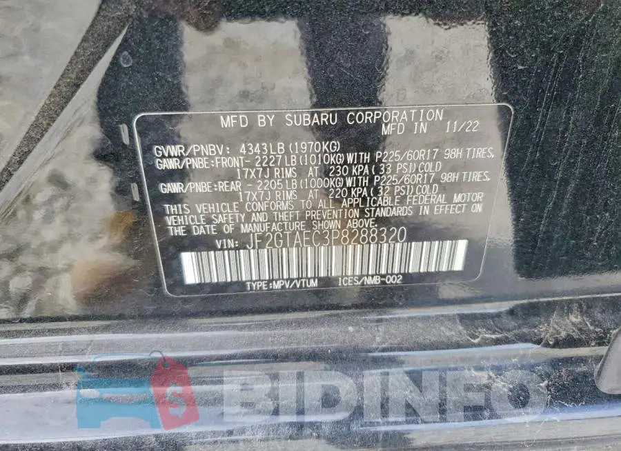 JF2GTAEC3P8288320 Photo# 14