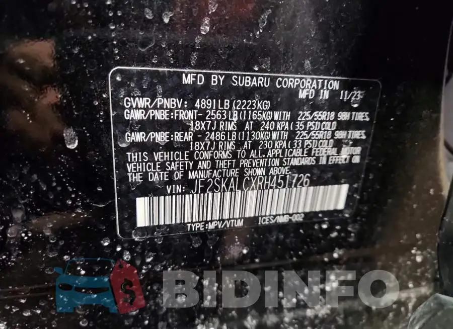 JF2SKALCXRH451726 Photo# 14